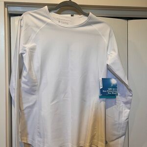 Coolibar Women’s Hightide long sleeve swim shirt size Large